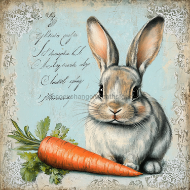 Easter Rabbit Sign, DCO-13268, Sign For Wreath, 10x10